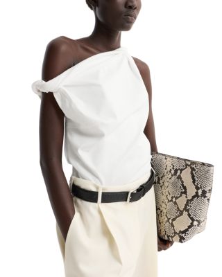 Sculptural Cotton Blend Top
