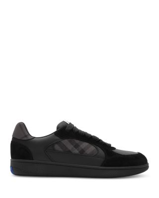 Men's Terrace Mix Leather and Check Sneakers