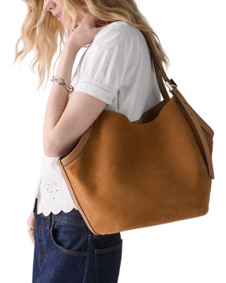 kate spade new york Deco Suede Tulip Tote Bag | Bloomingdale's