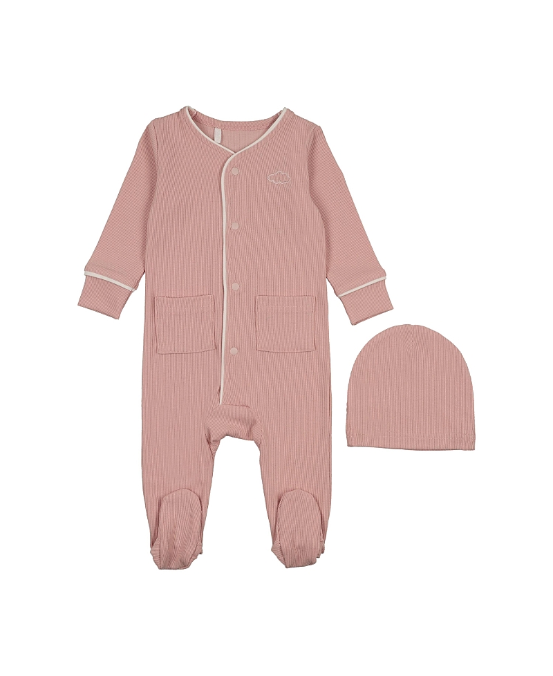 Pouf Girls' Ribbed Grandpa Footie - Baby