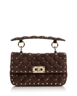 Rockstud Spike Small Suede Shoulder Bag