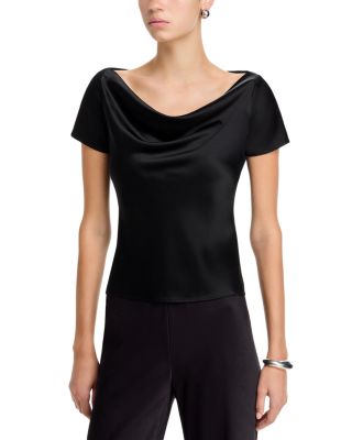 Leset Barb Draped Neck Top