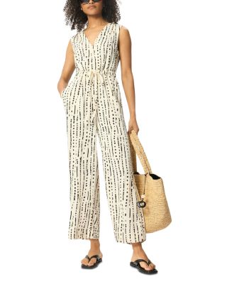 Whistles Dashed Spot Jumpsuit In White