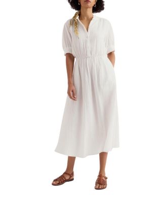 Shore Path Half Sleeve Midi Dress