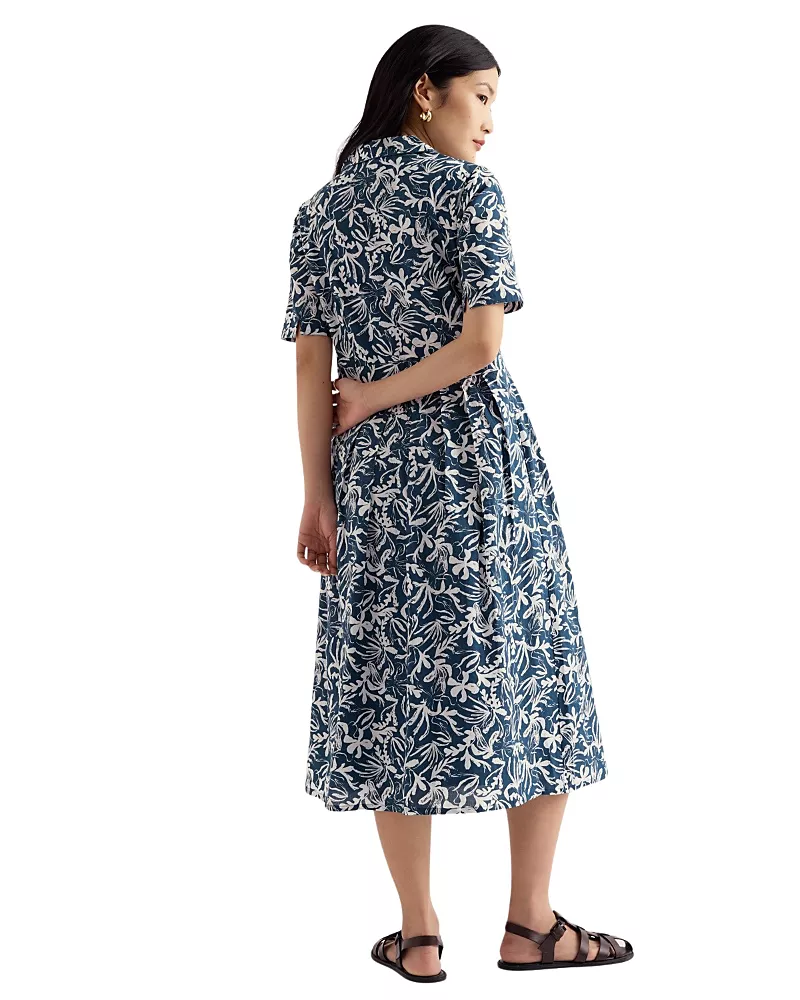 Seasalt Cornwall Charlotte Short Sleeve Shirt Midi Dress