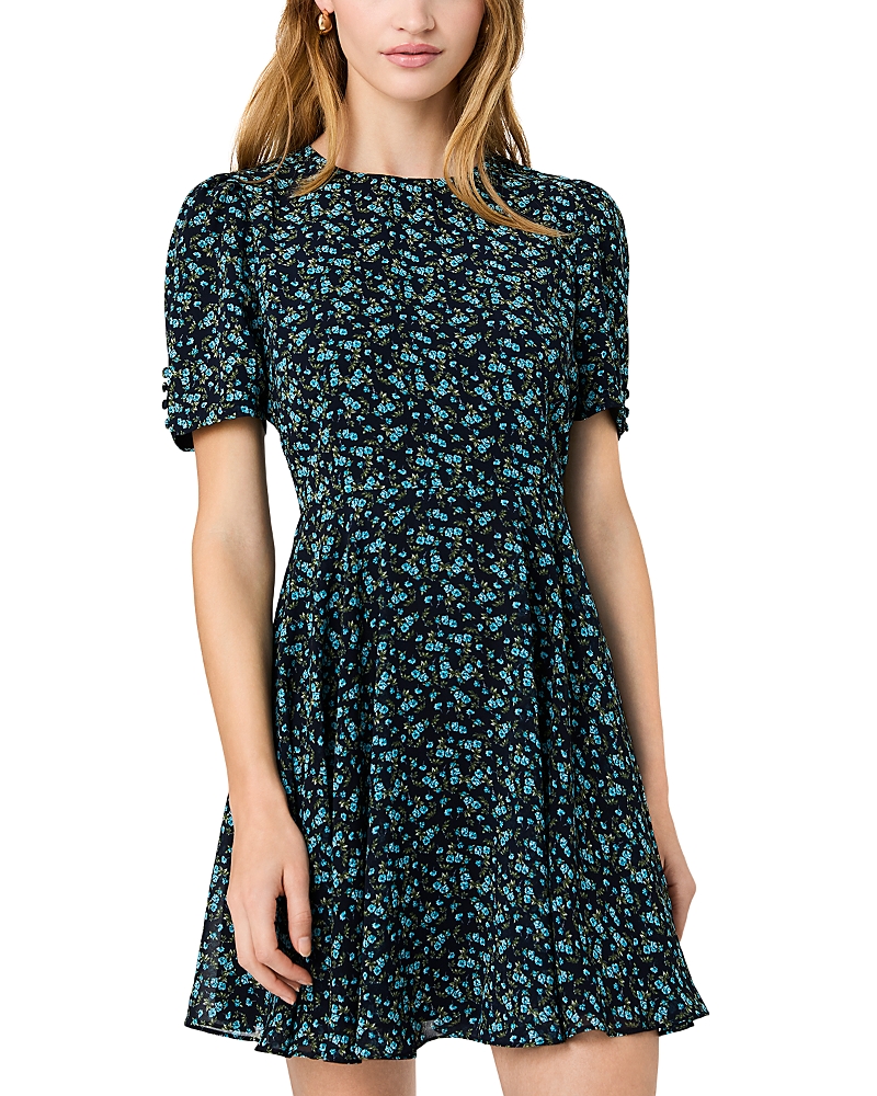 French Connection Marina Silky Chiffon Ditsy Lucia Fleur Mini Dress