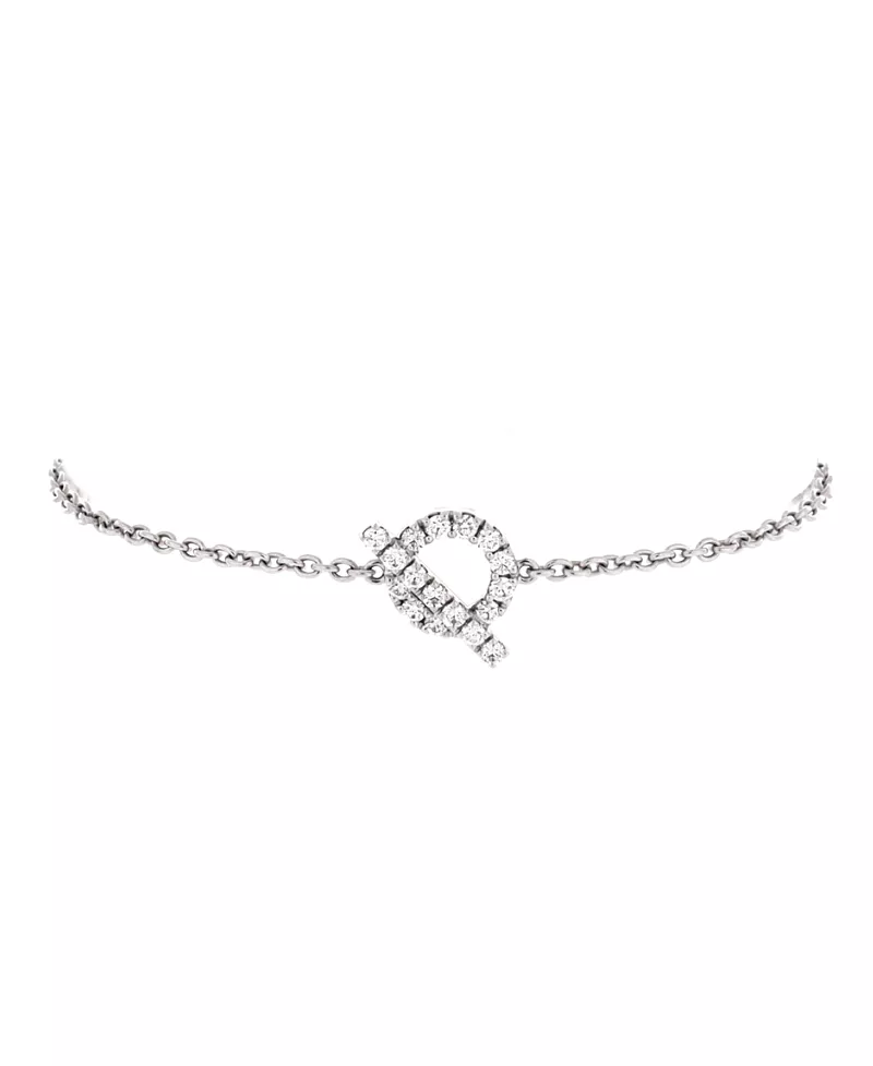 Pre-Owned HERMES Finesse Bracelet 18K White Gold and Diamonds