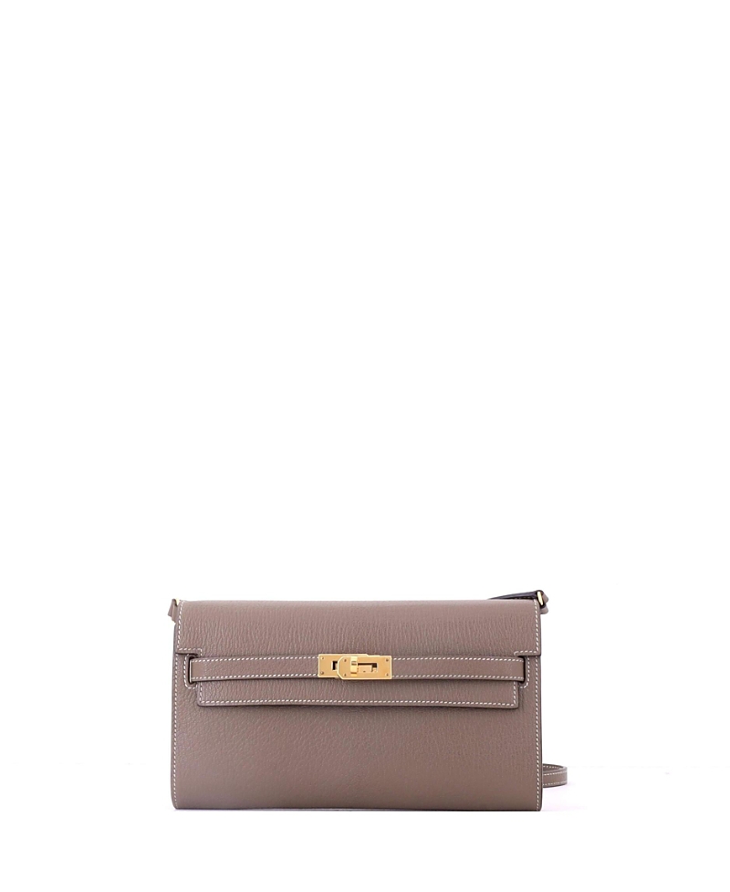 Pre-Owned HERMES Kelly To Go Wallet Chevre Mysore