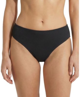 Change of Scenery Classic Midrise Textured Bikini Bottom with Full Coverage