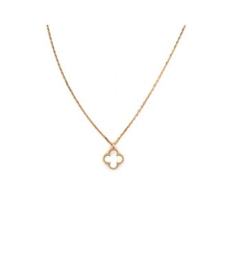 Pre-Owned Van Cleef & Arpels Sweet Alhambra Pendant Necklace 18K Gold and Mother of Pearl, 15.75