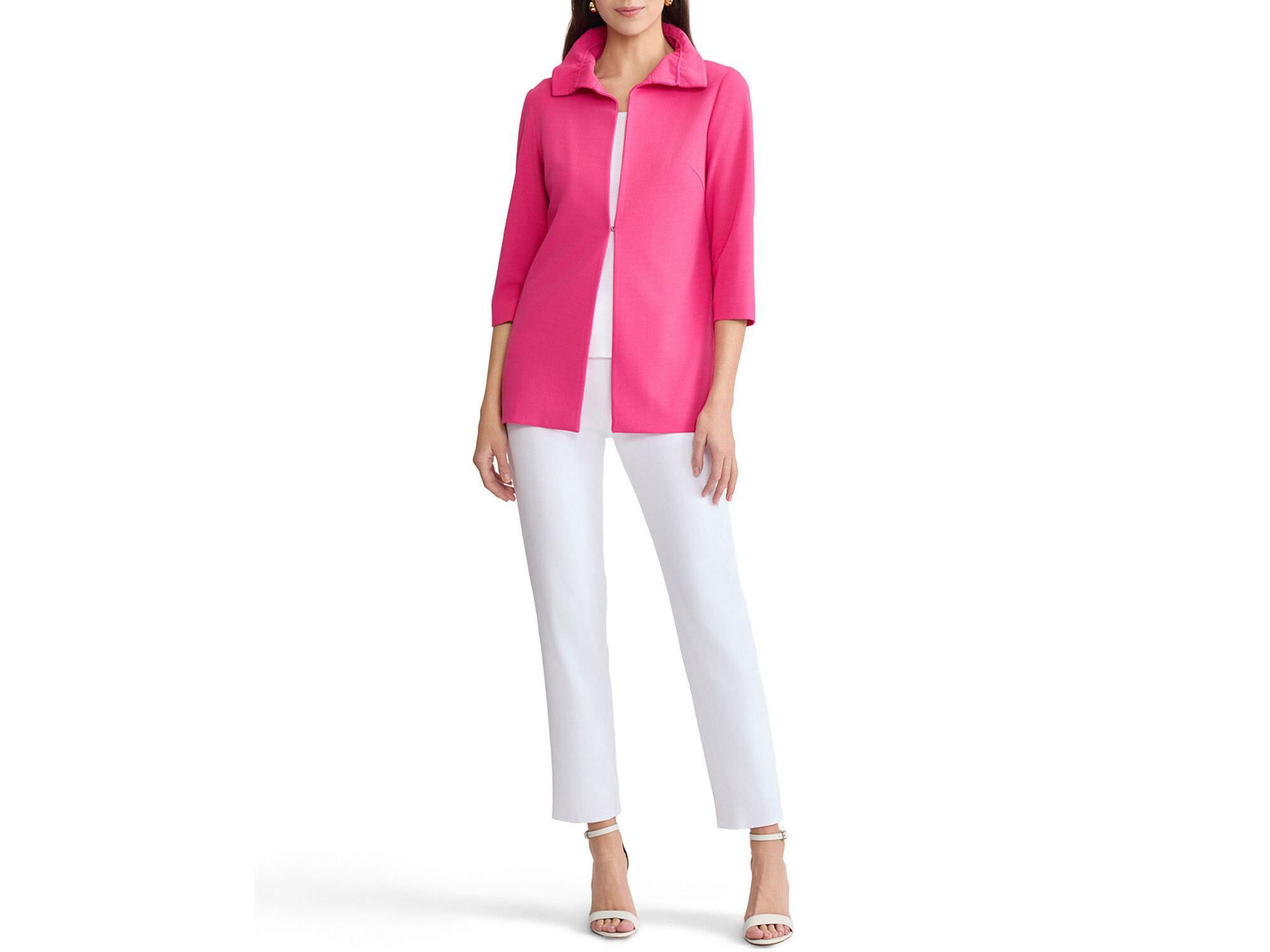 Ruffle Neck Deco Crepe Jacket — Image 6
