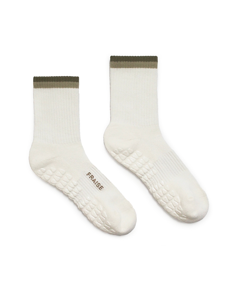 Fraise Striped Crew Grip Sock