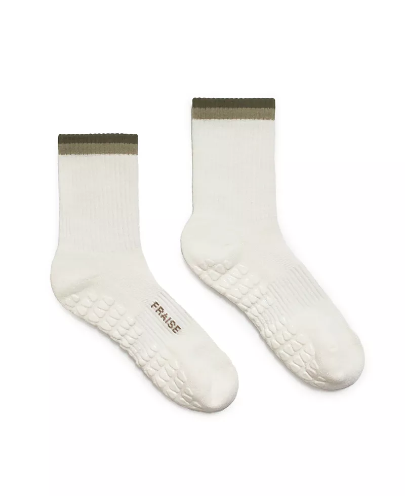 Fraise Striped Crew Grip Sock