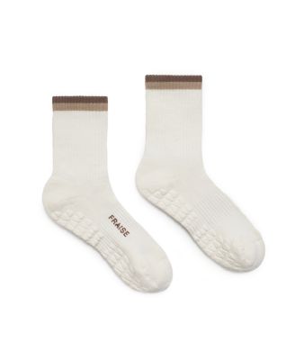 Fraise Striped Crew Grip Sock