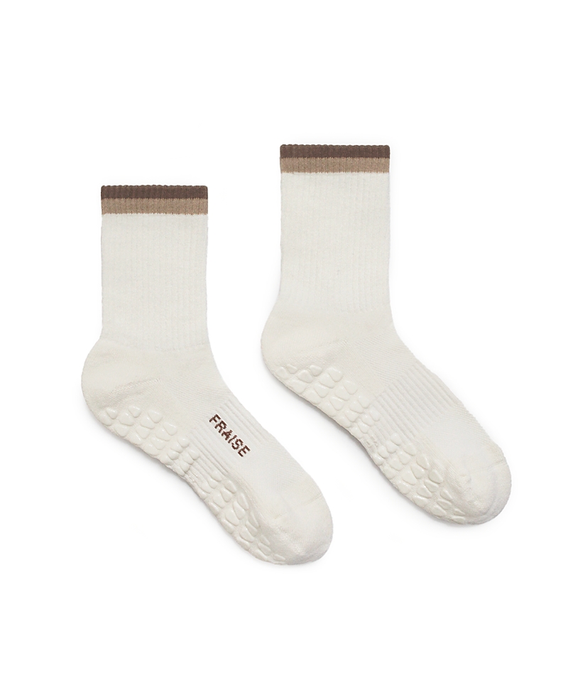 Fraise Striped Crew Grip Sock