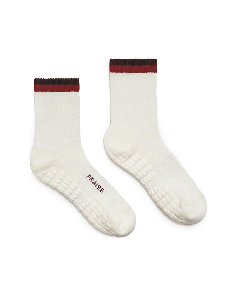 Fraise Striped Crew Grip Sock