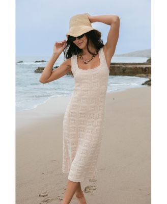 cotton sleeveless maxi dress Pink Cotton Poplin A-Line Deep Neck Sleeveless Maxi Dress 54" / Petite (5'1" and below)