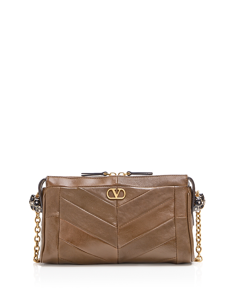 Valentino Garavani Panthea VLogo Small Leather Shoulder Bag