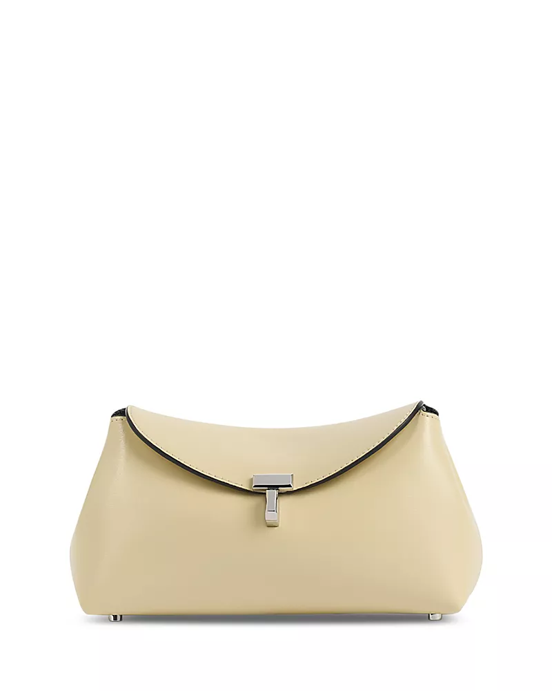 Toteme T Lock Leather Convertible Clutch