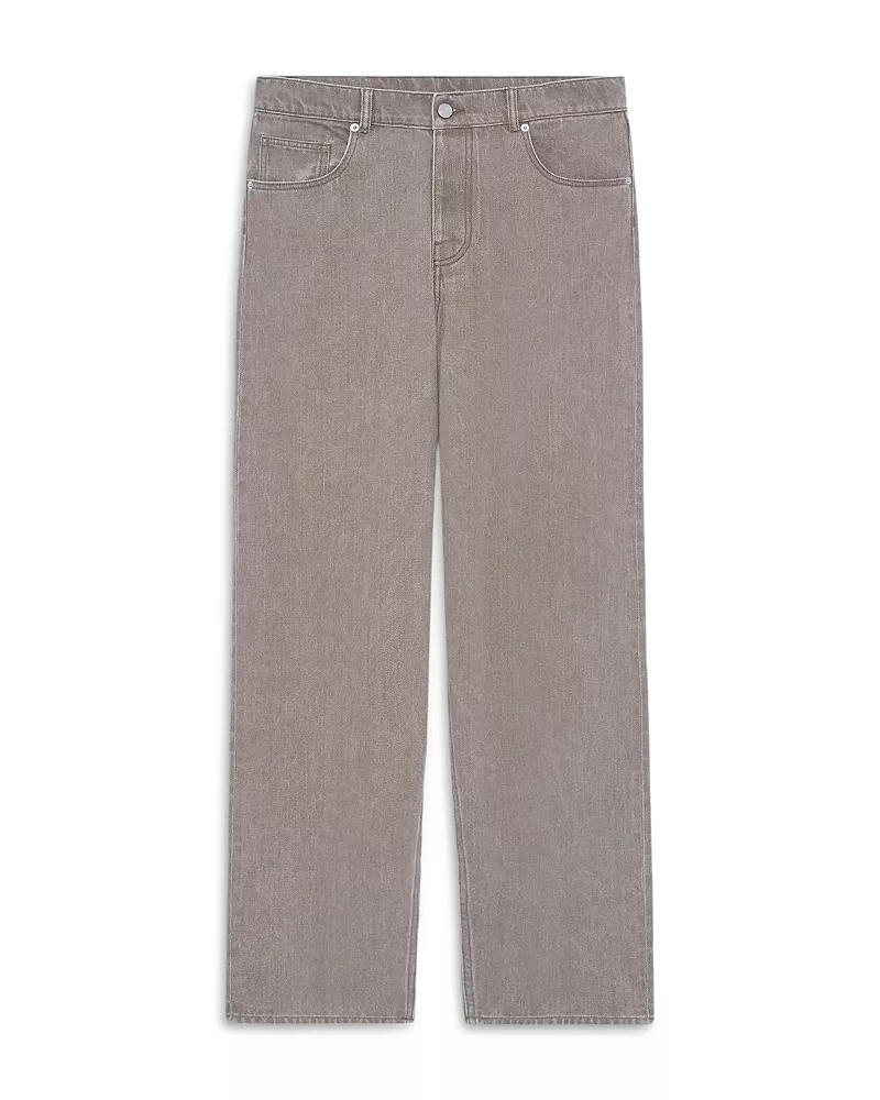 Drole De Monsieur Washed Khaki Straight Fit Jeans