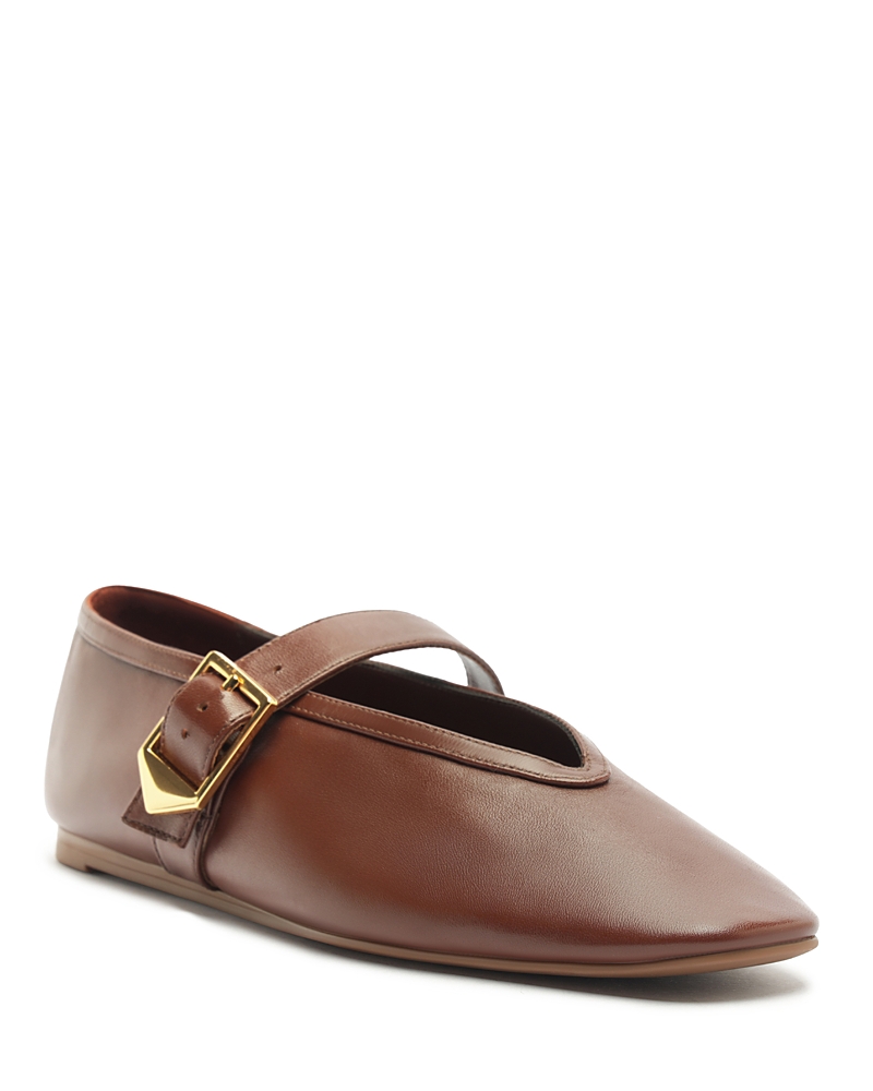 Schutz Women's Vick Buckled Mary Jane Flats