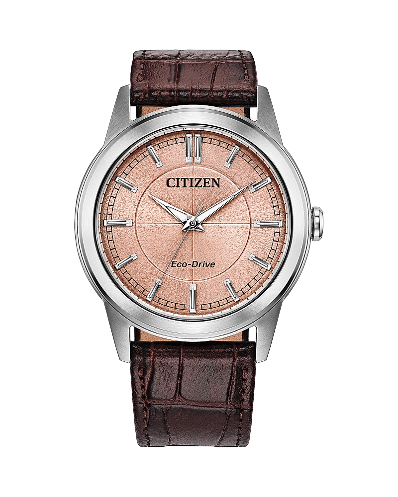 Citizen Rolan Leather Strap Watch, 41mm