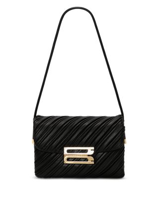 Soft Dorian Small Textured Leather Shoulder Bag