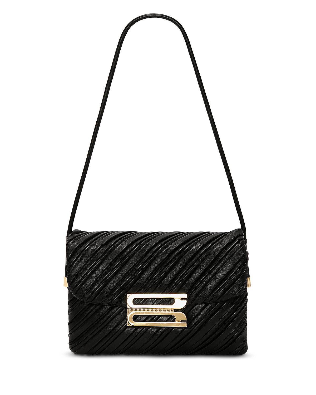 Victoria Beckham Soft Dorian Small Textured Leather Shoulder Bag