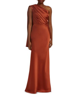 One-Shoulder Drape Gown