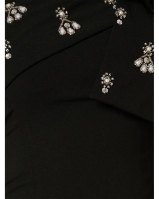 Beaded Crepe Bow Dress - thumbnail 6