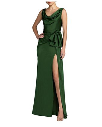 emerald green ladies dress silk wrap dress, bridesmaid dress, wedding guest dress, silk satin dress, maxi dress, evening dress, long dress, formal cut slip beautifully against the body Emerald Green Dresses - Bloomingdale's