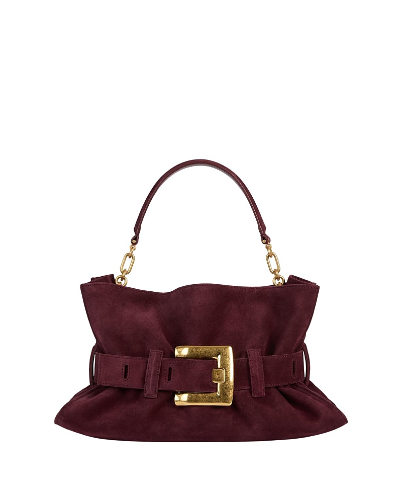 Balmain Medium Anthem Suede Leather Bag