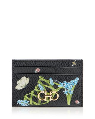 Sunrise Gancini Leather Card Case