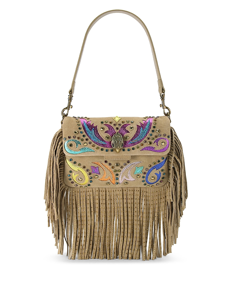 Kurt Geiger London Oxford Fringe Small Leather Shoulder Bag