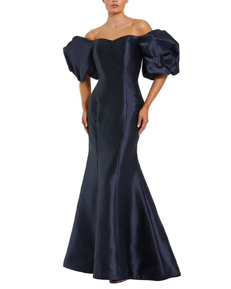 Mac Duggal Petite Sweetheart Off The Shoulder Puff Sleeve Gown