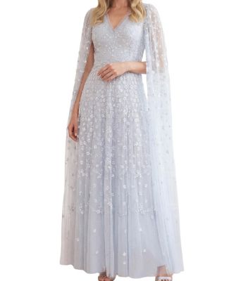 Needle & Thread Clover Cape Sleeve Ankle Gown