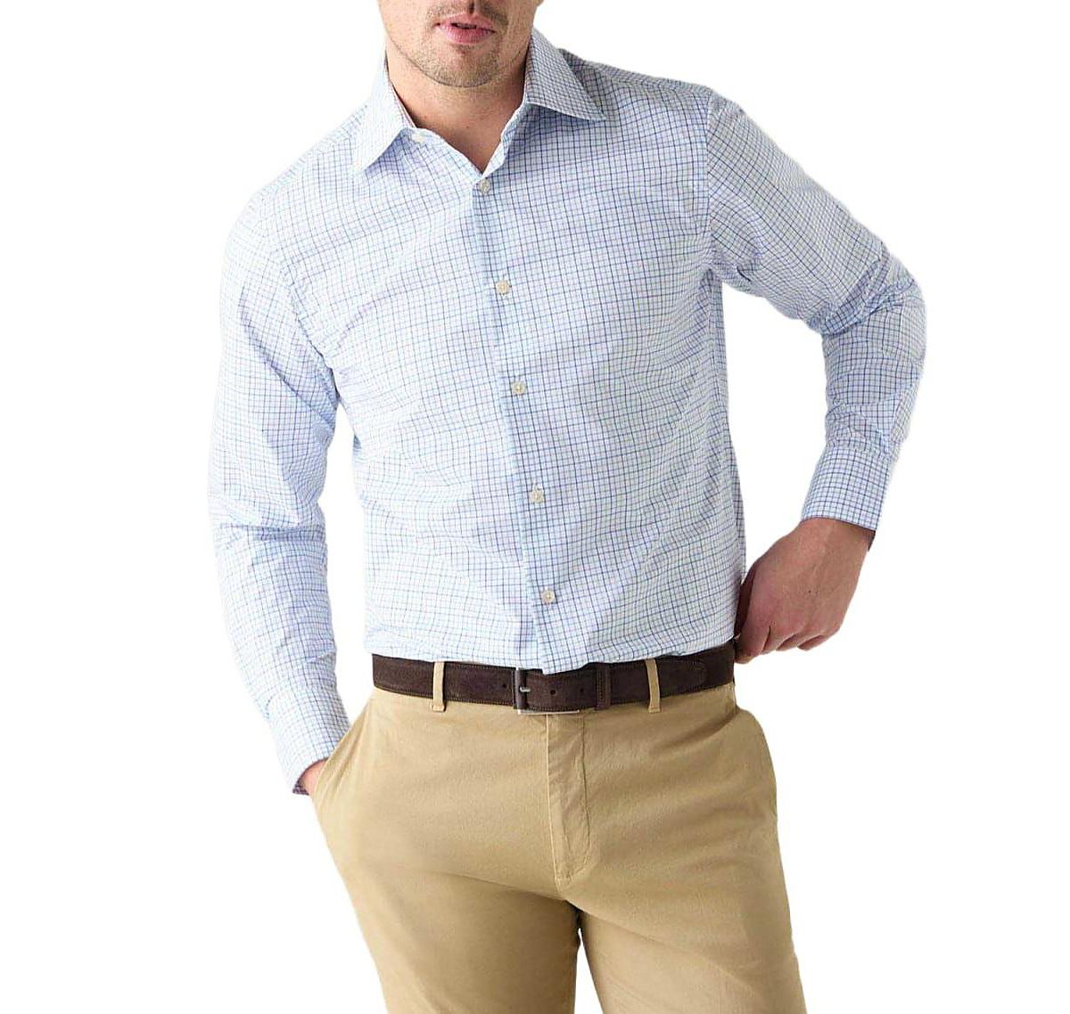 Robert Talbott Madison Check Light Weight Poplin Shirt