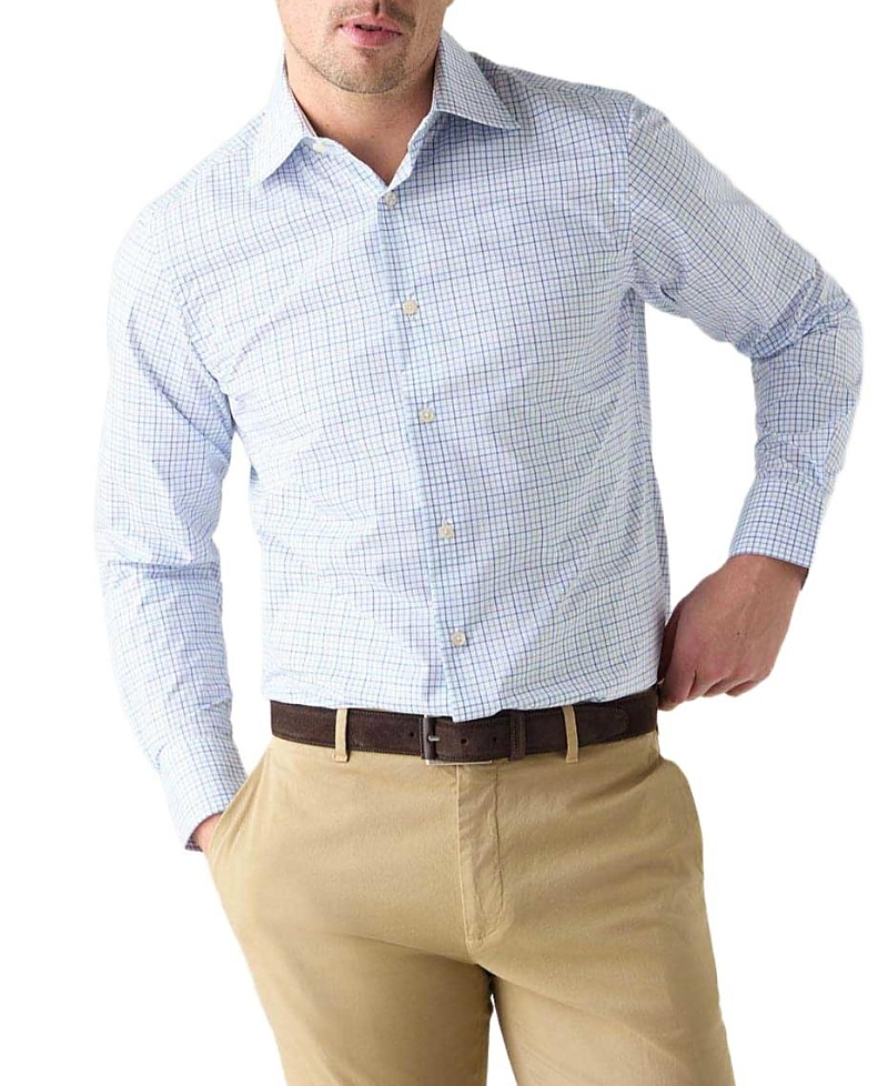 Robert Talbott Madison Check Light Weight Poplin Shirt in Contemporary Fit