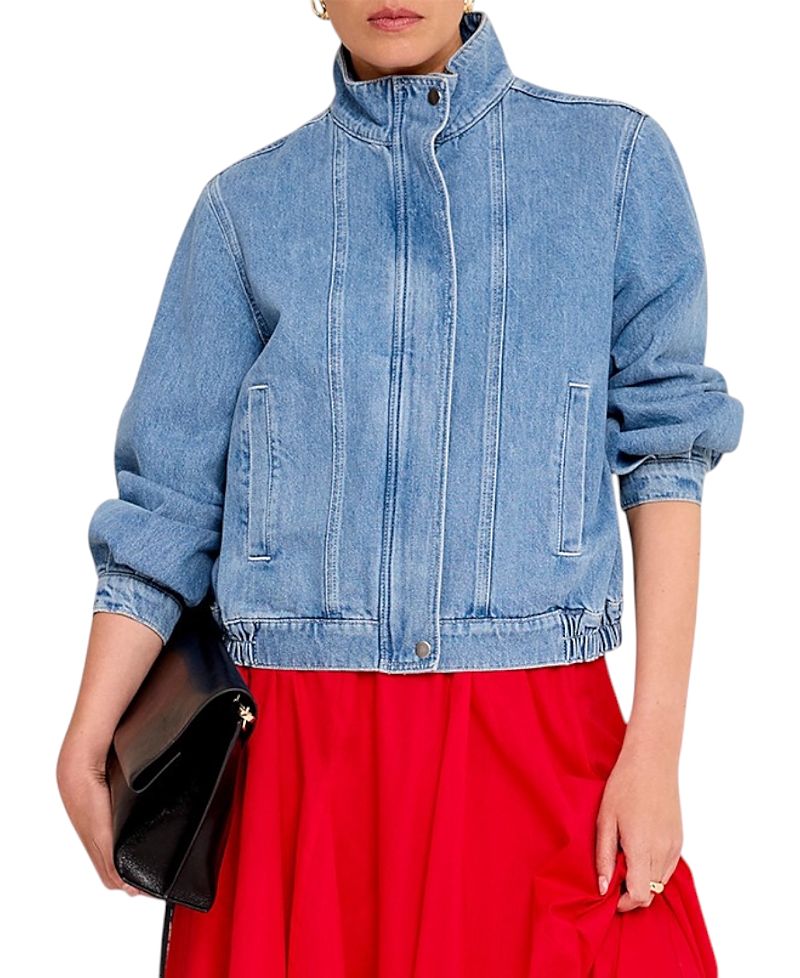 Mint Velvet Women's Denim Bomber Jacket