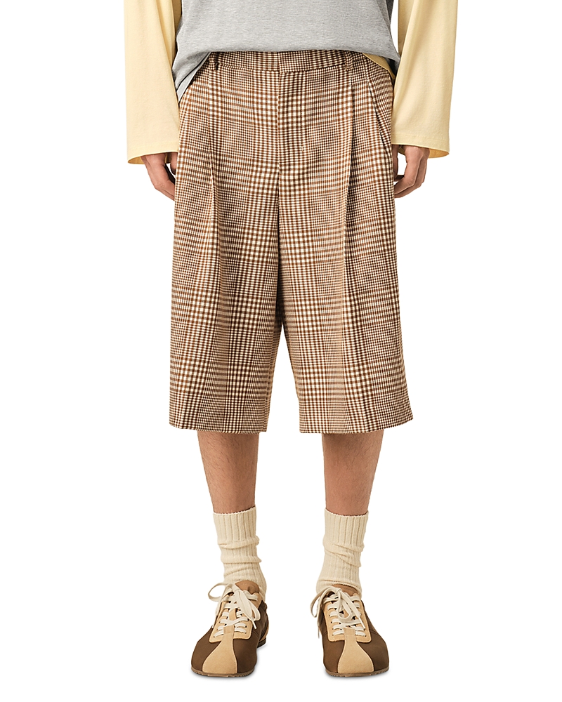 Ami Large Plaid Shorts