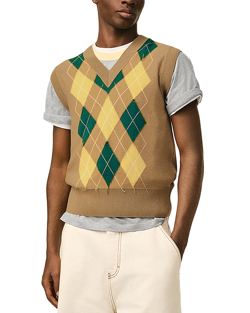 Ami Argyle Sweater Vest