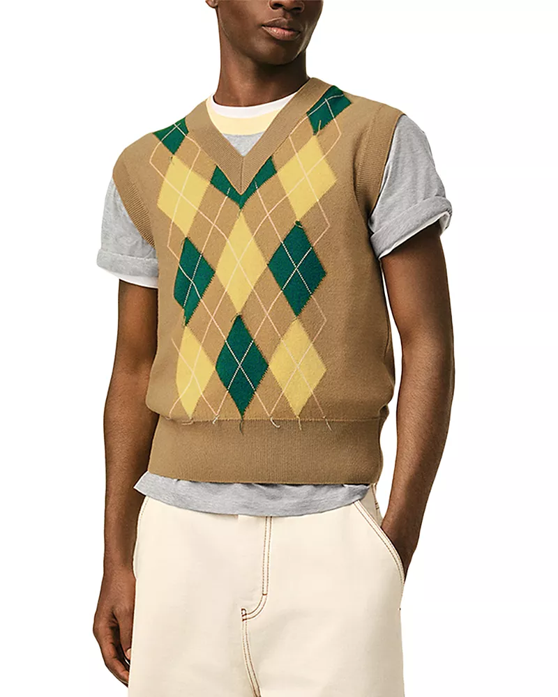 Ami Argyle Sweater Vest