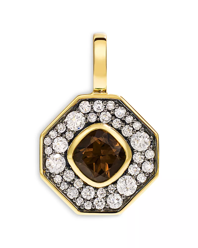 By Pariah 14K Yellow Gold Reverie Smokey Quartz & Diamond Pendant