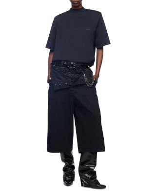 Layered Waist Cropped Pants