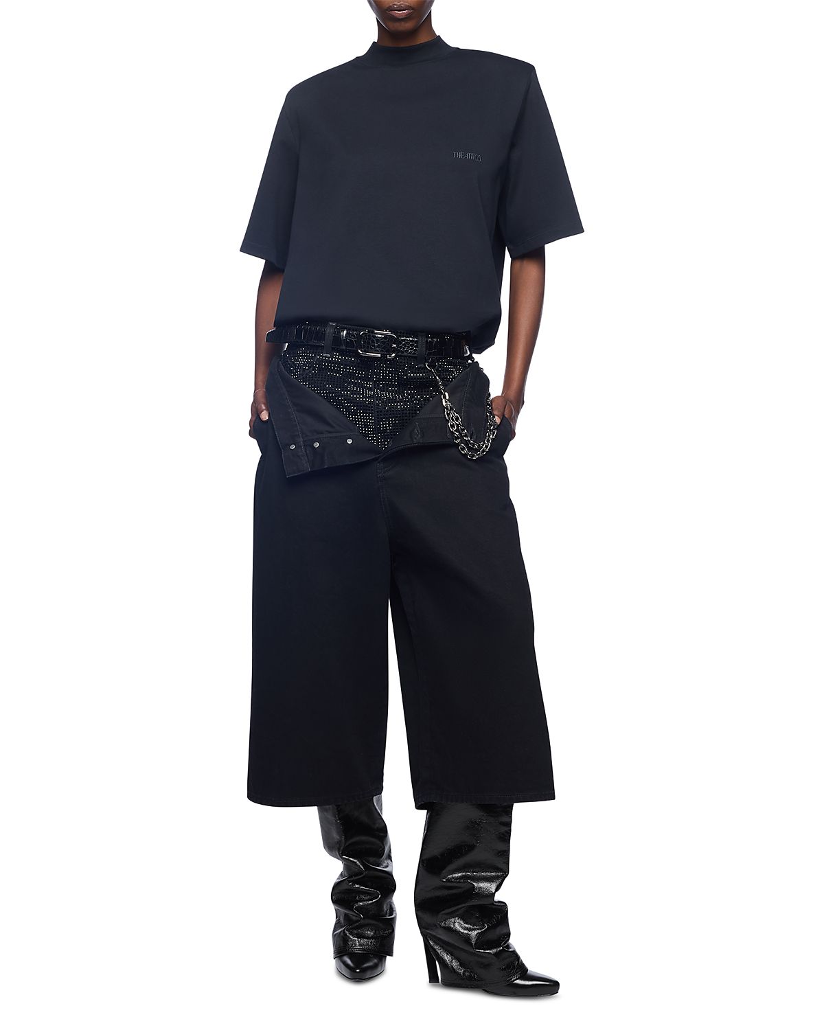 The Attico Layered Waist Cropped Pants