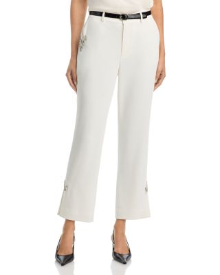 Kerry Rhinestone Safety Pin Cropped Pants - Exclusive