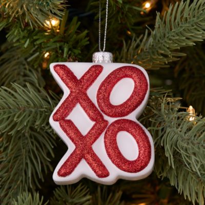 Glass XOXO Ornament - Exclusive