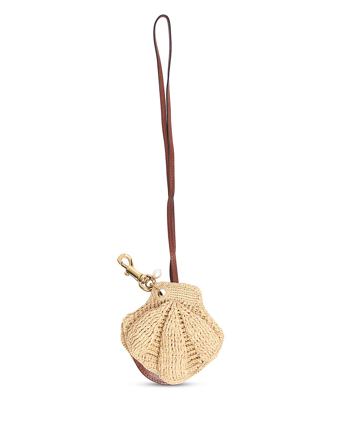 Chloe Symbols Raffia Shell Bag Charm