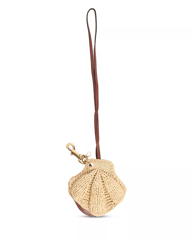 Chloe Symbols Raffia Shell Bag Charm