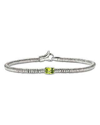 Sterling Silver Heishi Gemstone Bead Bracelet